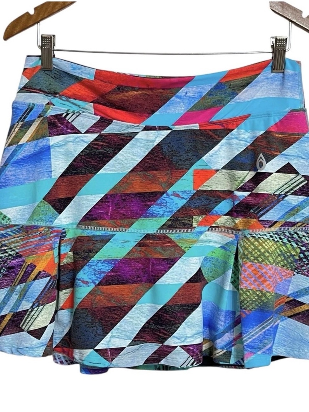 Donajo JoJo Pickleball Tennis Stripe Performance Skort XL Activewear Patchwork